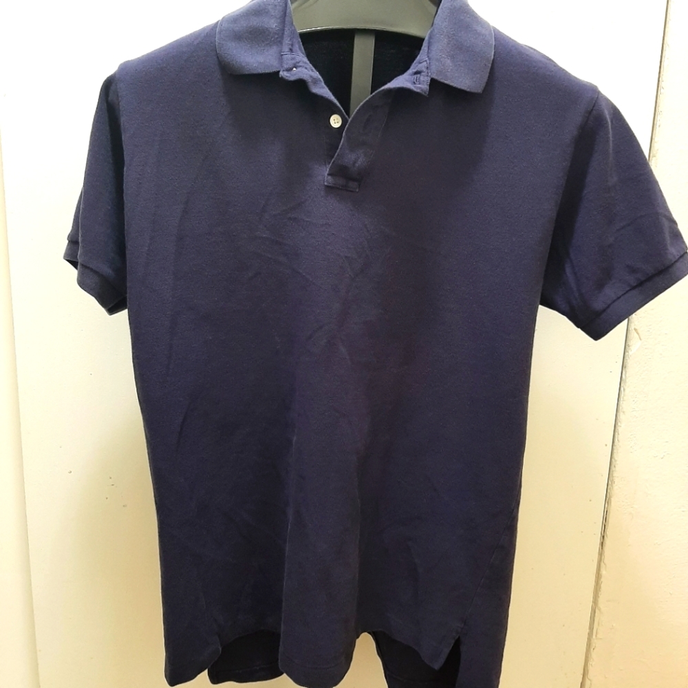 Navy Blue J. Crew Men's Large Short Sleeve Shirt
